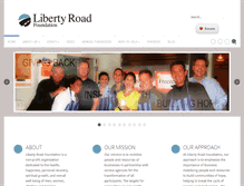 Tablet Screenshot of libertyroadfoundation.org